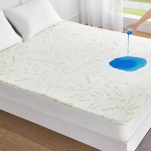 Fitted Sheet | Cooling Bamboo Fiber | Waterproof Backing & Deep-Pocket Fit | For Hot Sleepers