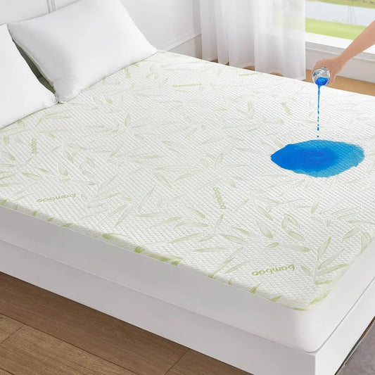 Fitted Sheet | Cooling Bamboo Fiber | Waterproof Backing & Deep-Pocket Fit | For Hot Sleepers