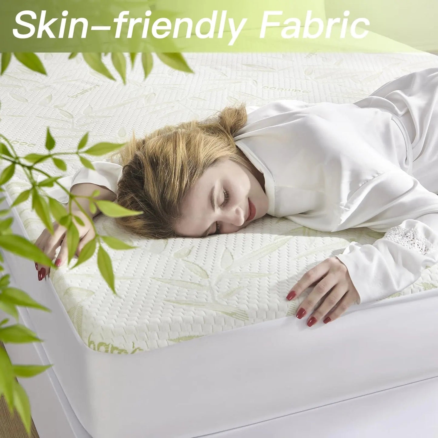 Fitted Sheet | Cooling Bamboo Fiber | Waterproof Backing & Deep-Pocket Fit | For Hot Sleepers