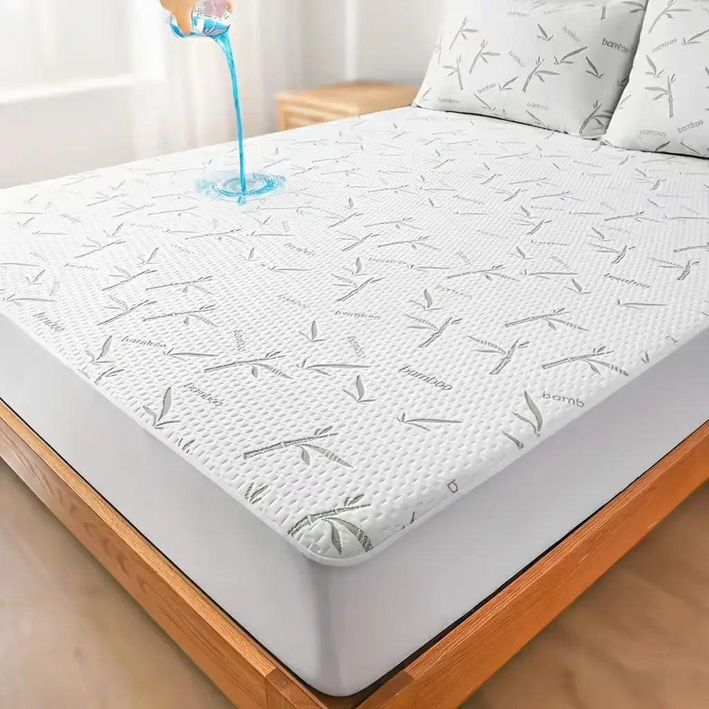 Fitted Sheet | Cooling Bamboo Fiber | Waterproof Backing & Deep-Pocket Fit | For Hot Sleepers