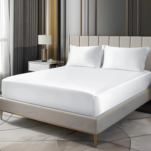 Fitted Sheet Set | Luxurious Satin Finish | 35 cm Deep Pocket | Queen & King