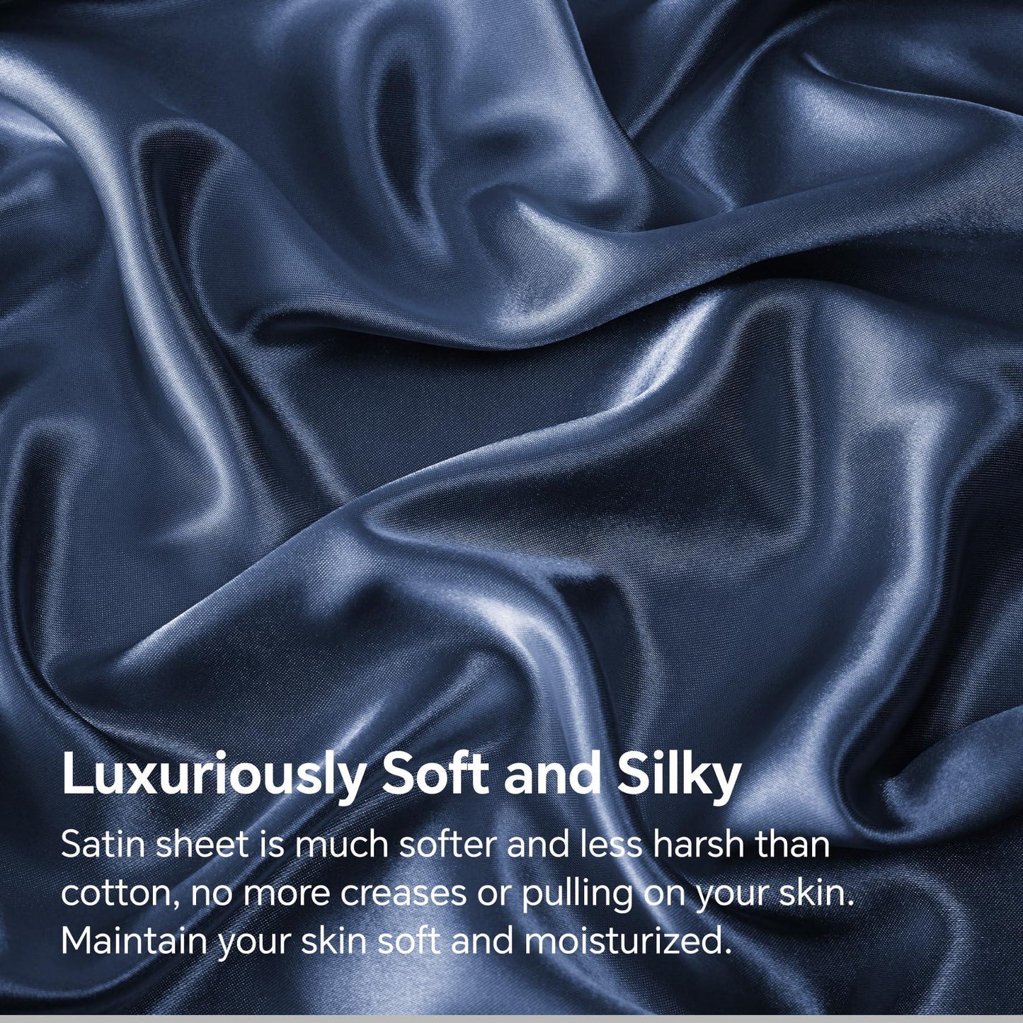 Fitted Sheet Set | Luxurious Satin Finish | 35 cm Deep Pocket | Queen & King