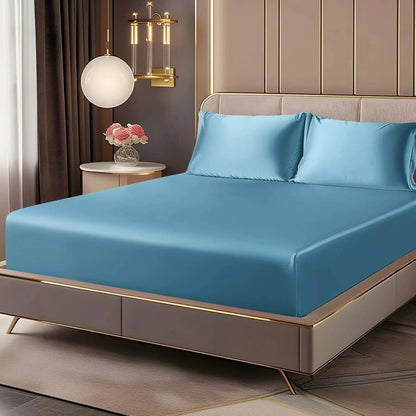 Fitted Sheet Set | Luxurious Satin Finish | 35 cm Deep Pocket | Queen & King
