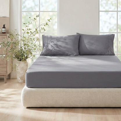 Fitted Sheet Set for Hot Sleepers | Japanese Cooling Fabric | 15 in Deep Pockets, 2 Pillowcases