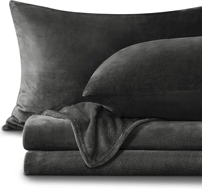 Flannel Bedding Set | Deep Pocket Fitted Sheet | Double-Brushed Microfiber | All-Season Comfort
