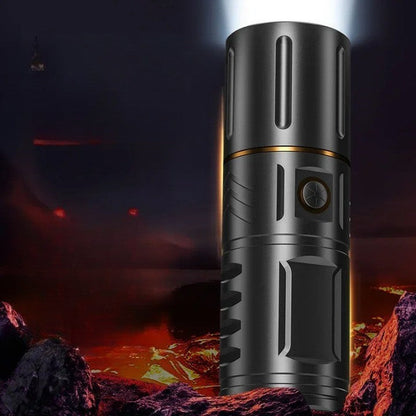 Flashlight | High-Intensity LED Beam & Zoom | Rechargeable with Power Bank | Waterproof Body