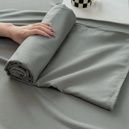 Flat Bedsheet Set | Soft Breathable Fabric | Polyester & 2 Pillowcases | Easy Care