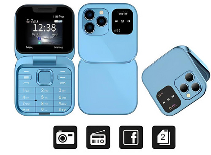 Foldable Flip Phone | Dual SIM & TF Card Support | 1.77 in HD Screen