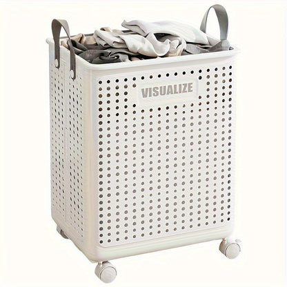 Foldable Laundry Basket | Castor Wheels | Large Capacity & Space-Saving