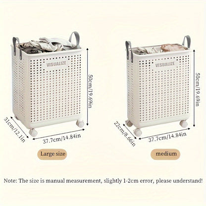 Foldable Laundry Basket | Castor Wheels | Large Capacity & Space-Saving