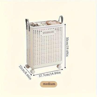 Foldable Laundry Basket | Castor Wheels | Large Capacity & Space-Saving