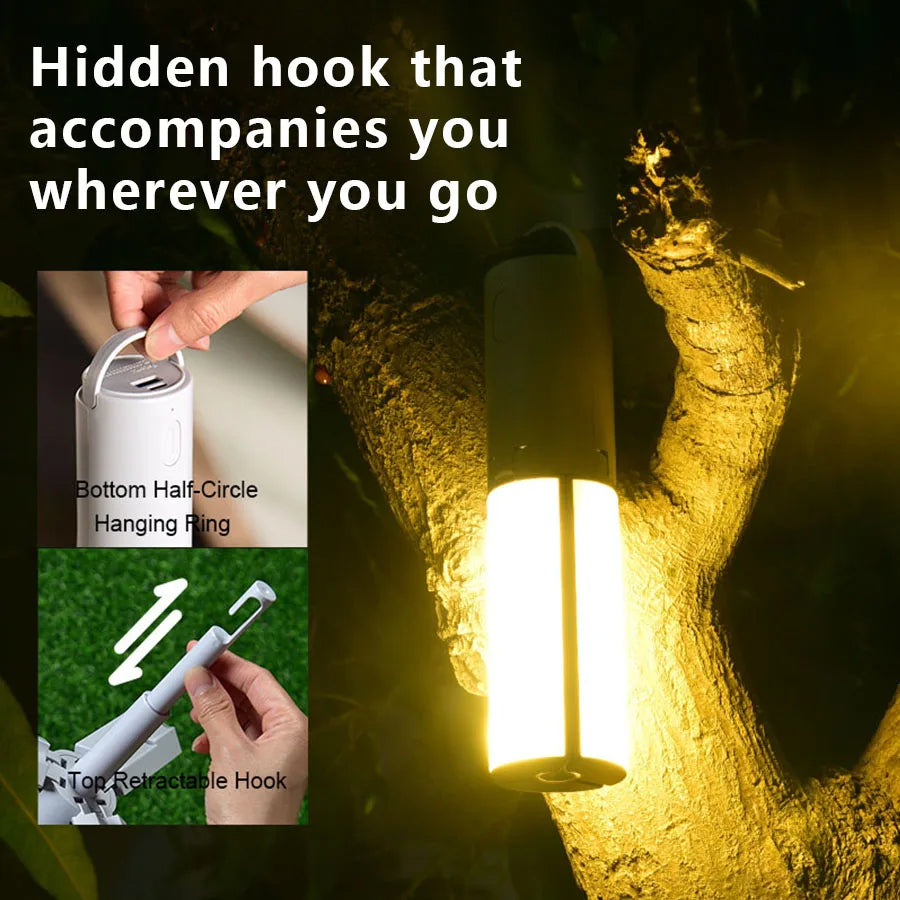 Folding Camping Lantern | Rechargeable LED with 3 Light Modes | Fast Type-C Charging
