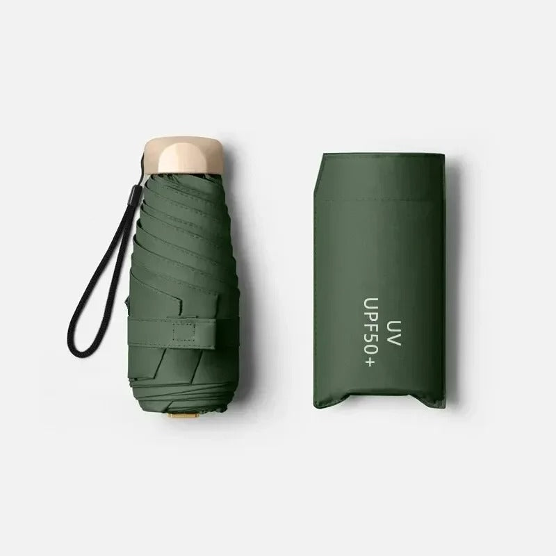 Folding Mini Umbrella | UV-Blocking & Wind-Resistant | 19 cm Collapsed | Travel-Friendly