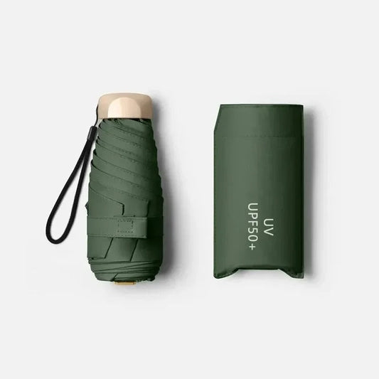 Folding Mini Umbrella | UV-Blocking & Wind-Resistant | 19 cm Collapsed | Travel-Friendly