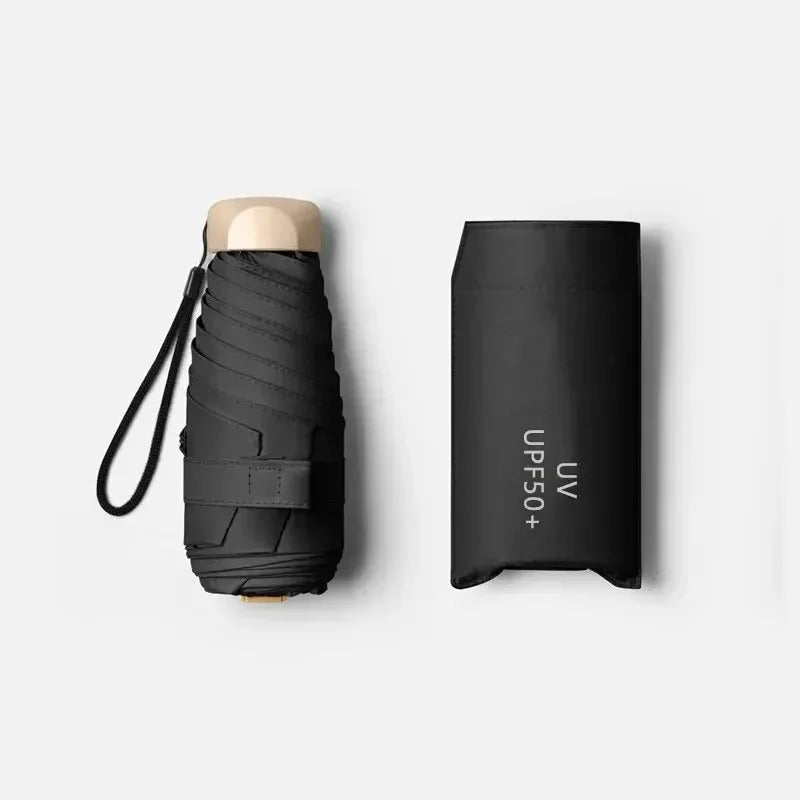 Folding Mini Umbrella | UV-Blocking & Wind-Resistant | 19 cm Collapsed | Travel-Friendly