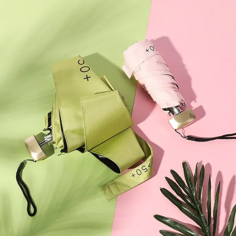 Folding Mini Umbrella | UV-Blocking & Wind-Resistant | 19 cm Collapsed | Travel-Friendly