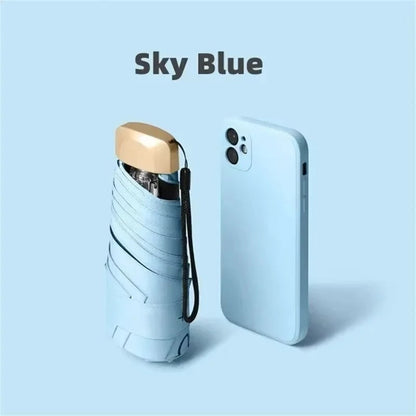 Folding Mini Umbrella | UV-Blocking & Wind-Resistant | 19 cm Collapsed | Travel-Friendly