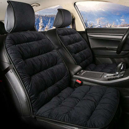 Front Car Seat Cushion Pad | Quilted Short Plush | 19.1 in x 40.6 in | Comfortable Fit
