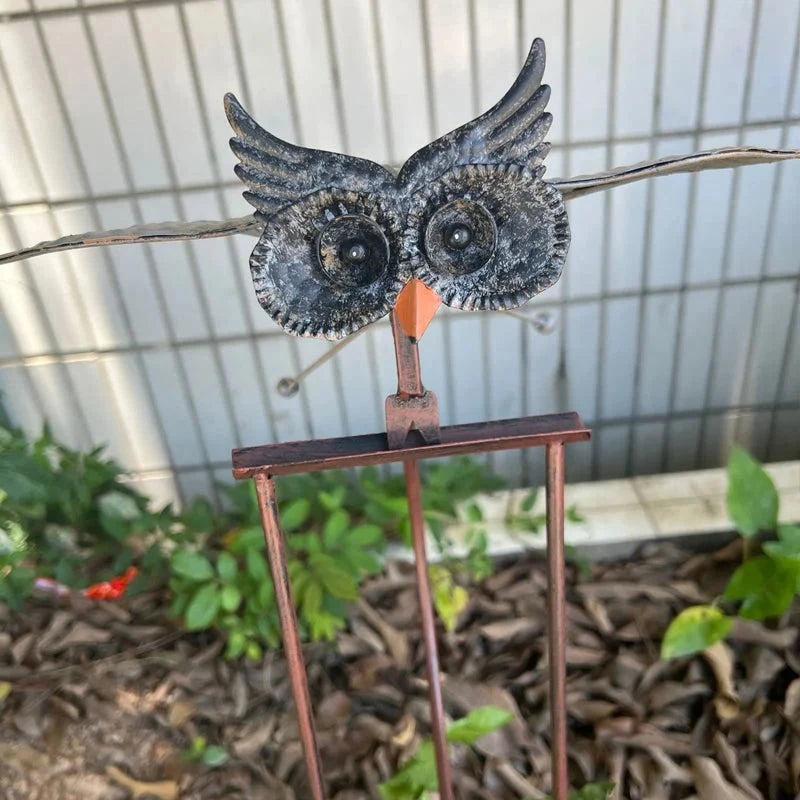 Garden Bird Stake | Animated Flapping Wings | Powder-Coated Metal | Weather-Resistant
