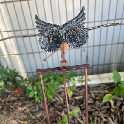 Garden Bird Stake | Animated Flapping Wings | Powder-Coated Metal | Weather-Resistant