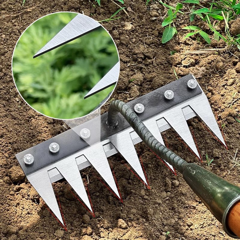Garden Rake Head | Quick-Release Interchangeable Head | Carbon Steel | Rust-Resistant
