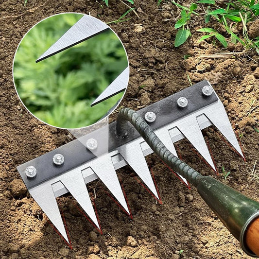 Garden Rake Head | Quick-Release Interchangeable Head | Carbon Steel | Rust-Resistant