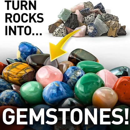 Gemstone Tumbler Kit for Beginners | Quiet, Leak-Proof | Digital Timer