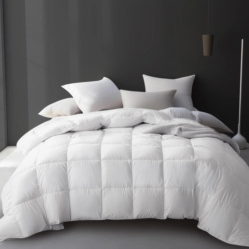 Goose Down Comforter | Breathable Quilted Design | 95% Down Fill | All-Season Comfort