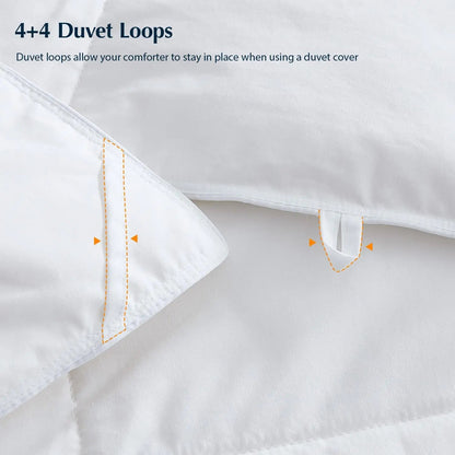 Goose Down Comforter | Breathable Quilted Design | 95% Down Fill | All-Season Comfort