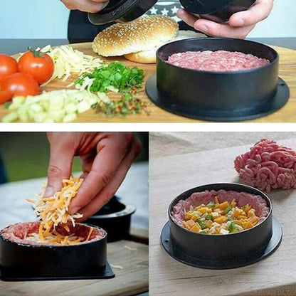 Hamburger Press | Removable Mold Base & Slider Mold | Non-Stick Finish | Compact 5 in