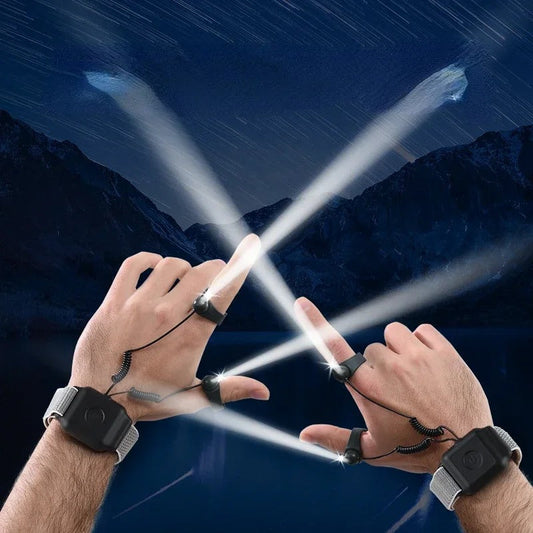 Hands-Free Ring Flashlight | Rechargeable LED | Bright Directed Beam | Camping & Repairs