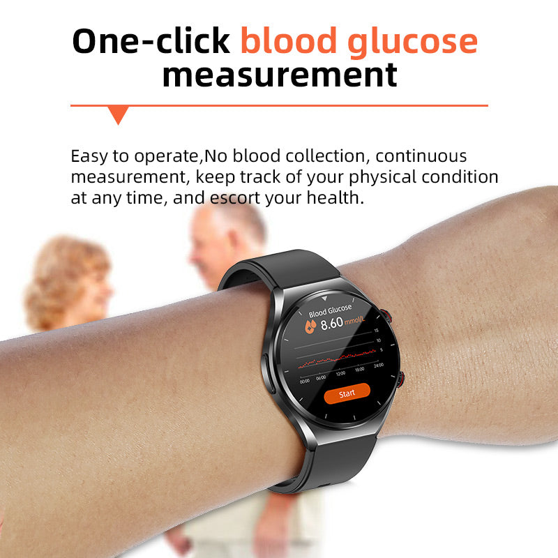 Health Smartwatch | Non-Invasive Blood Glucose & ECG Monitoring | Blood Pressure & Heart Rate