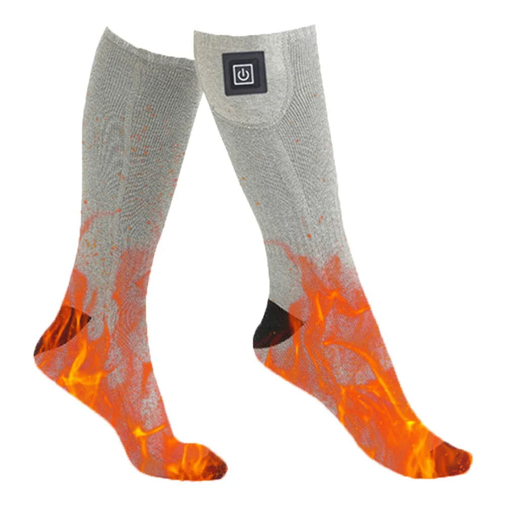 Heated Socks (Unisex) | Battery-Powered Toe & Sole Heating | Cotton Blend