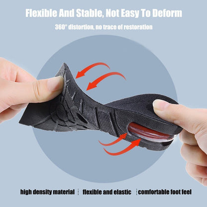 Height Increase Insoles | Adjustable Invisible Heel Lift up to 3.5in | Breathable Foam Cushion