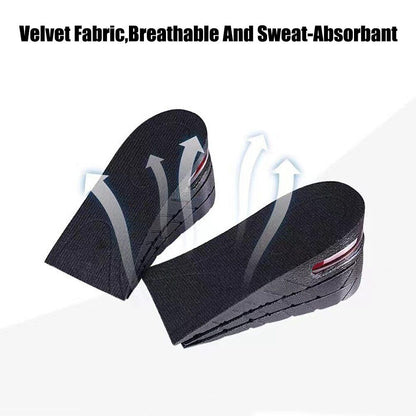 Height Increase Insoles | Adjustable Invisible Heel Lift up to 3.5in | Breathable Foam Cushion