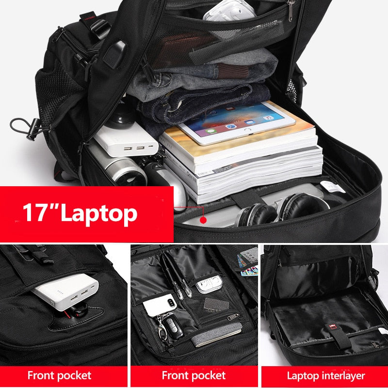Hiking & Camping Backpack | Large Capacity Water-Resistant Pack | Padded Back & Adjustable Straps