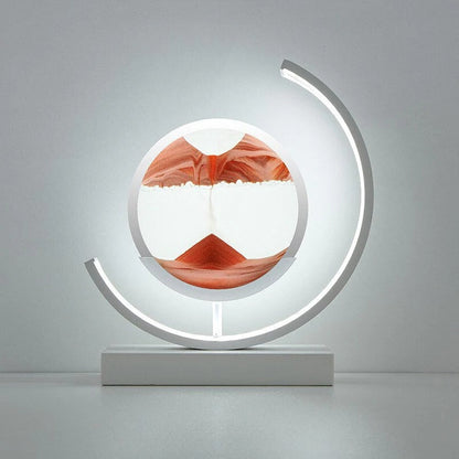 Hourglass Table Lamp | Dynamic Sand Art LED | Iron Base & Acrylic Shade | Relaxing Ambiance