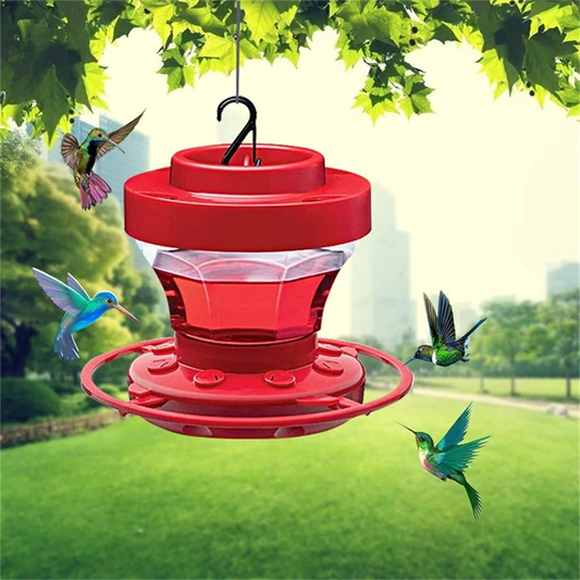Hummingbird Feeder | Bee-Proof Hanging Design | 16oz Capacity | Ant Moat & Leakproof Base
