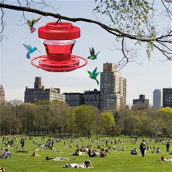 Hummingbird Feeder | Bee-Proof Hanging Design | 16oz Capacity | Ant Moat & Leakproof Base