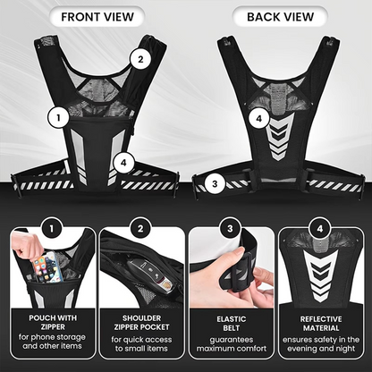 Hydration Vest | Ultra-Light with Hydration Holder & Phone Pocket | Breathable Fabric | Comfort Fit