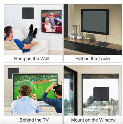 Indoor HDTV Antenna | Amplified Signal Booster & Smart IC | 300-Mile Range