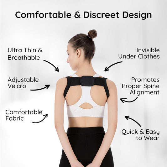 Invisible Posture Corrector | Adjustable Slim Design | Breathable Fabric | Comfortable Support