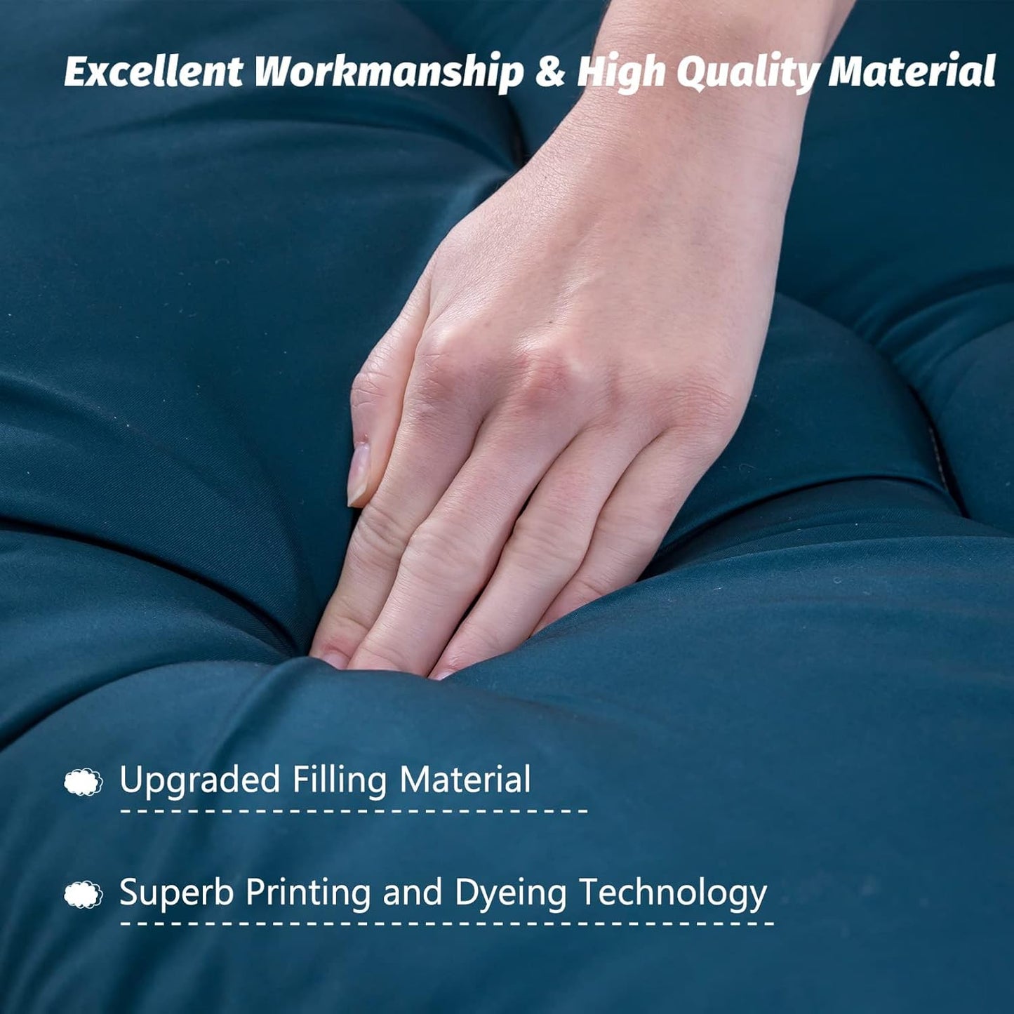 Japanese Floor Futon Mattress for Adults & Kids | 4-Inch Quilted Folding | Washable Polyester