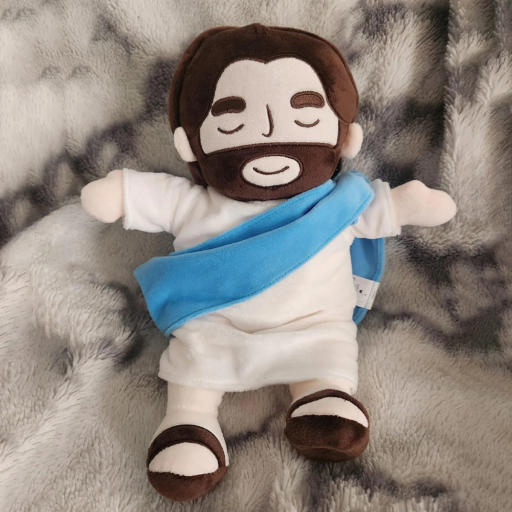 Jesus Plush Toy for Kids | Breathing Soothing Design | Light & Music Modes | Sleep Aid
