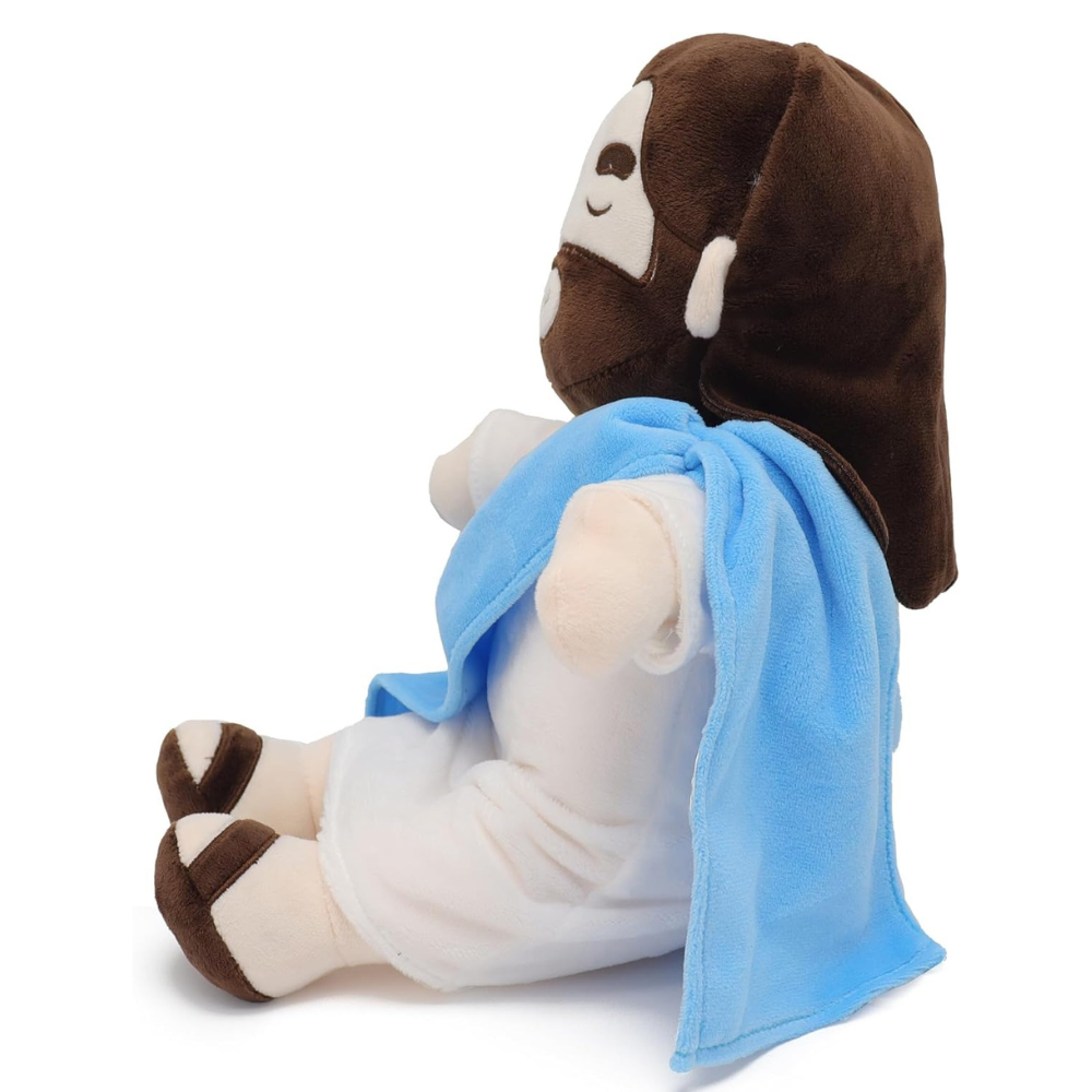 Jesus Plush Toy for Kids | Breathing Soothing Design | Light & Music Modes | Sleep Aid