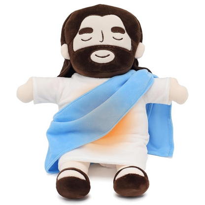 Jesus Plush Toy for Kids | Breathing Soothing Design | Light & Music Modes | Sleep Aid
