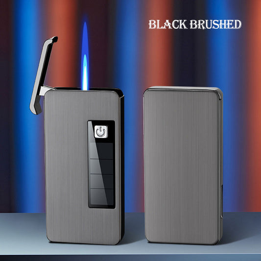 Jet Lighter | Solar Charging & LED Light | Metal Construction | Compact for Camping