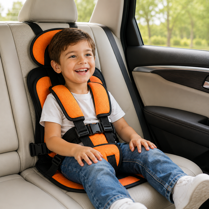 Kids Booster Car Seat | Foldable & Lightweight Design | 5-Point Harness | Travel-Friendly