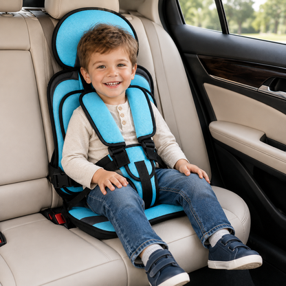 Kids Booster Car Seat | Foldable & Lightweight Design | 5-Point Harness | Travel-Friendly