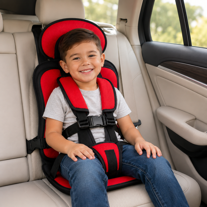 Kids Booster Car Seat | Foldable & Lightweight Design | 5-Point Harness | Travel-Friendly